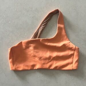 Left On Friday One-Shoulder Bikini Top in Orange